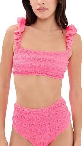 Sea Women's Cybelle Smocked Bubble Strap Bikini Top | Amazon (US)