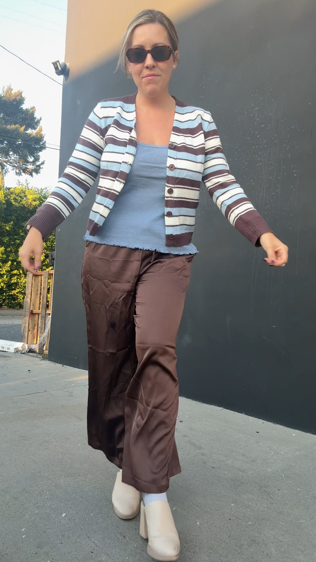 Blue and black striped sweater
Fall outfit idea
Fall outfit inspo
Sweater weather
Layering outfits for fall
Fall outfit Inspo
Satin pants

#LTKotd #LTKworkwear