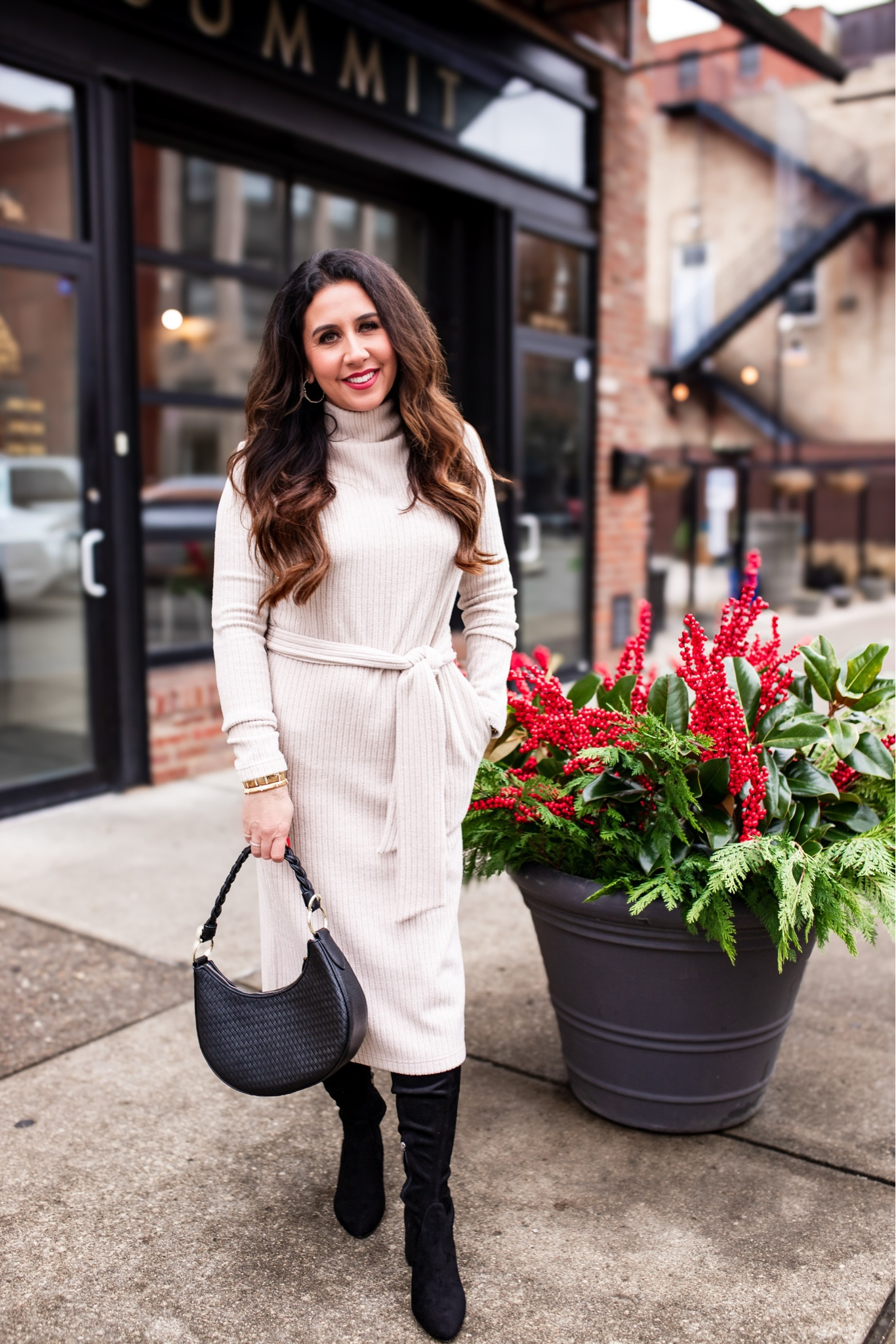 Neutral sweater dress by Clara Sunwoo NYC. Use code CoalfieldFancy10 to save. 
Similar styles linked from Amazon. 

#LTKfindsunder50 #LTKHoliday #LTKover40