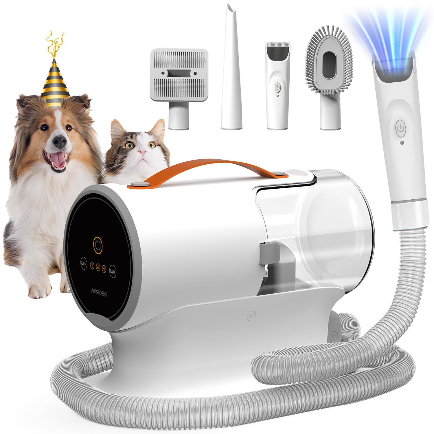 AIRROBO Dog Grooming Vacuum, Dog Grooming Kit,12000Pa Strong Pet Grooming Vacuum for Dogs, 2L Lar... | Amazon (US)