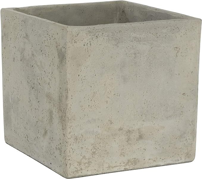Classic Home and Garden 3/0935/1 ConSq Natural Cement Square Planter 8 inch, 8" | Amazon (US)
