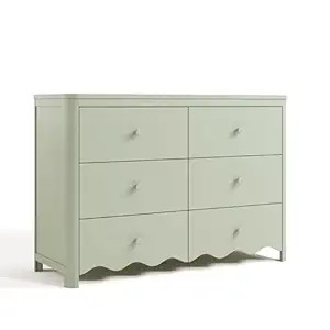 STORK CRAFT Casablanca 6 Drawer Dresser (Sage) – GREENGUARD Gold Certified, Nursery & Kids' Bed... | Amazon (US)