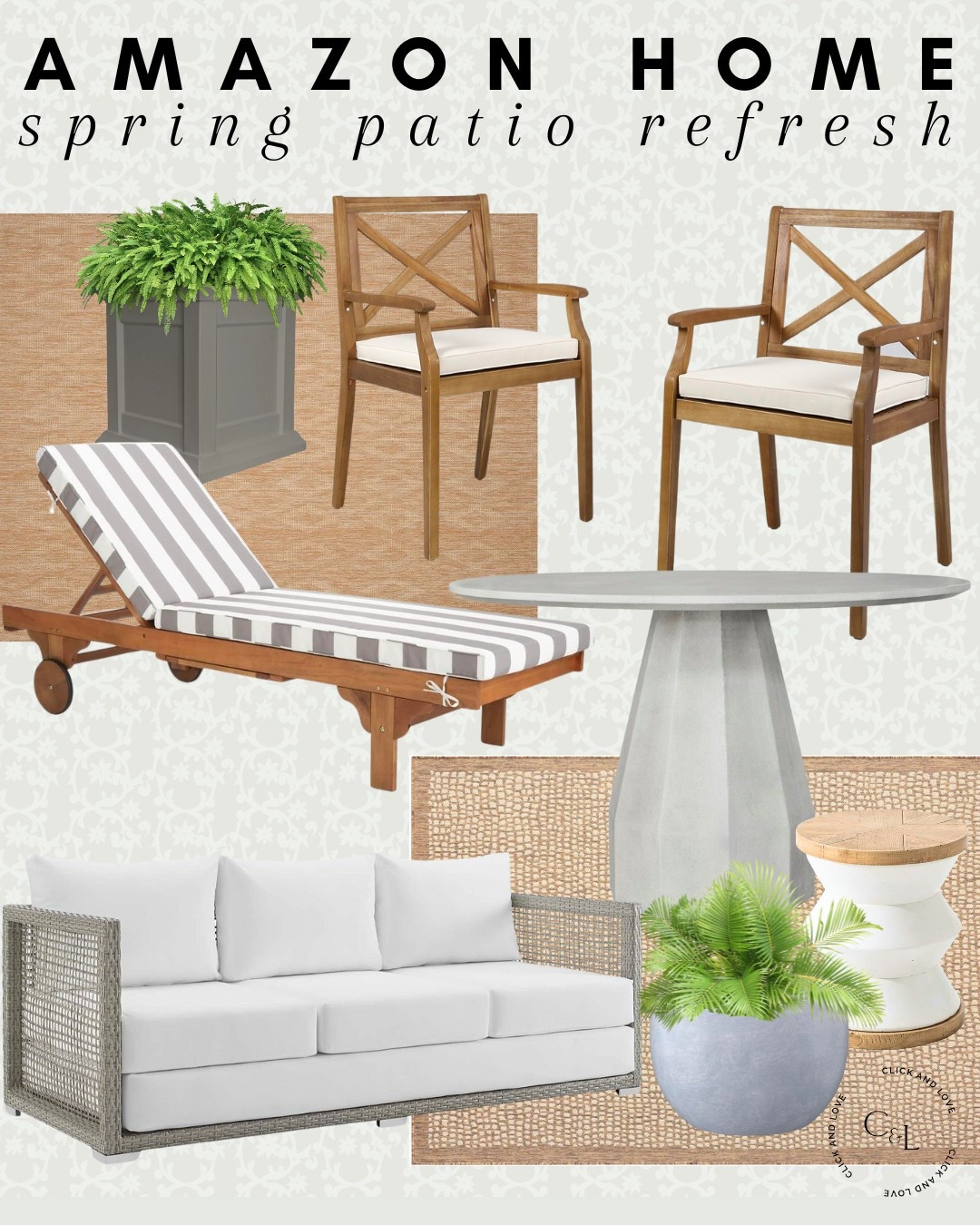 Spring refresh for your outdoor space! These rugs are perfect to pull your space together ✨ 

Pool chair, deck chair, outdoor sofa, outdoor rug, rug, planter, outdoor table, patio table, Outdoor decor, Spring home decor, exterior design, spring edit, patio refresh, deck, balcony, patio, porch, seasonal home decor, patio furniture, spring, spring favorites, spring refresh, look for less, designer inspired, Amazon, Amazon home, Amazon must haves, Amazon finds, amazon favorites, Amazon home decor #amazon #amazonhome



#LTKSeasonal #LTKStyleTip #LTKHome