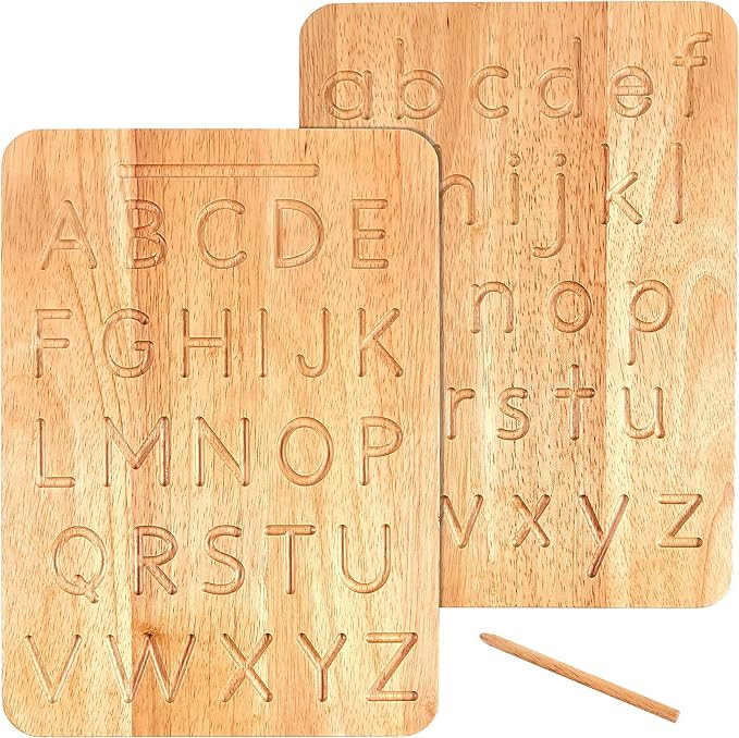 Montessori & Me Wood Alphabet Tracing Board from Montessori Letters - Wooden Letters - Large Prin... | Amazon (US)