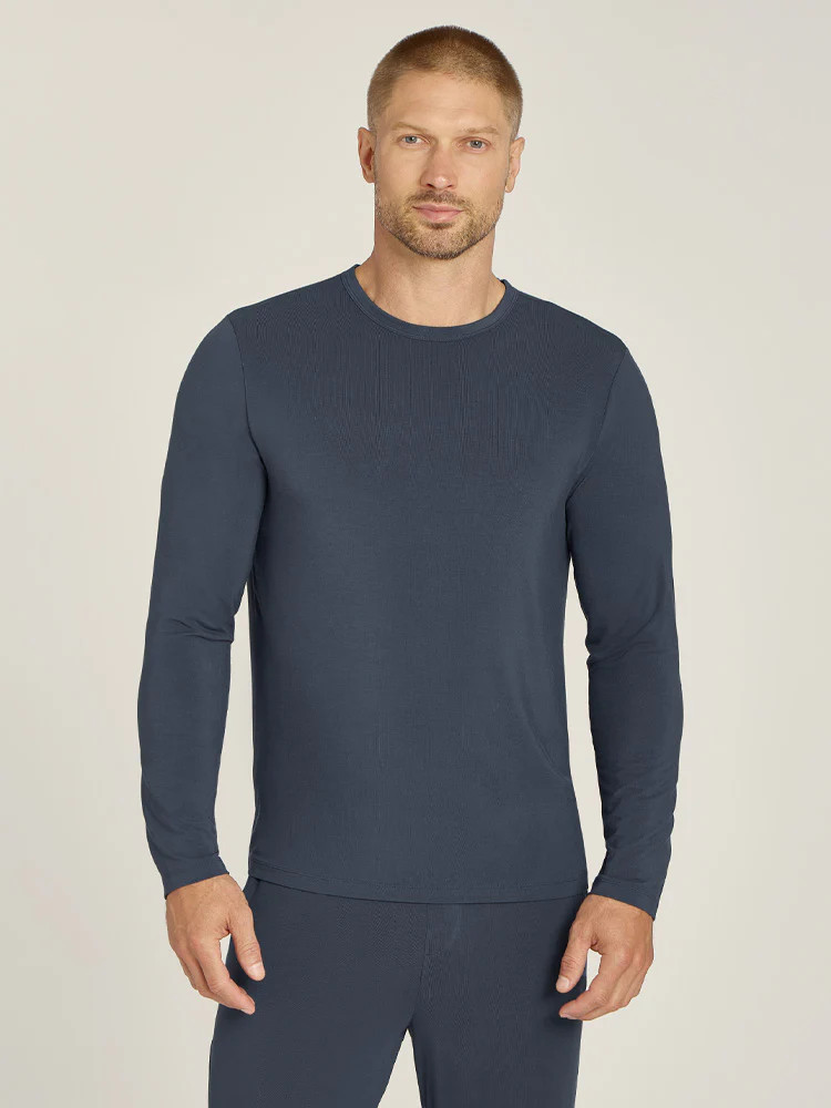 Men's Unisex Pajama Long Sleeve Crew Neck - Mott & Bow | Mott & Bow