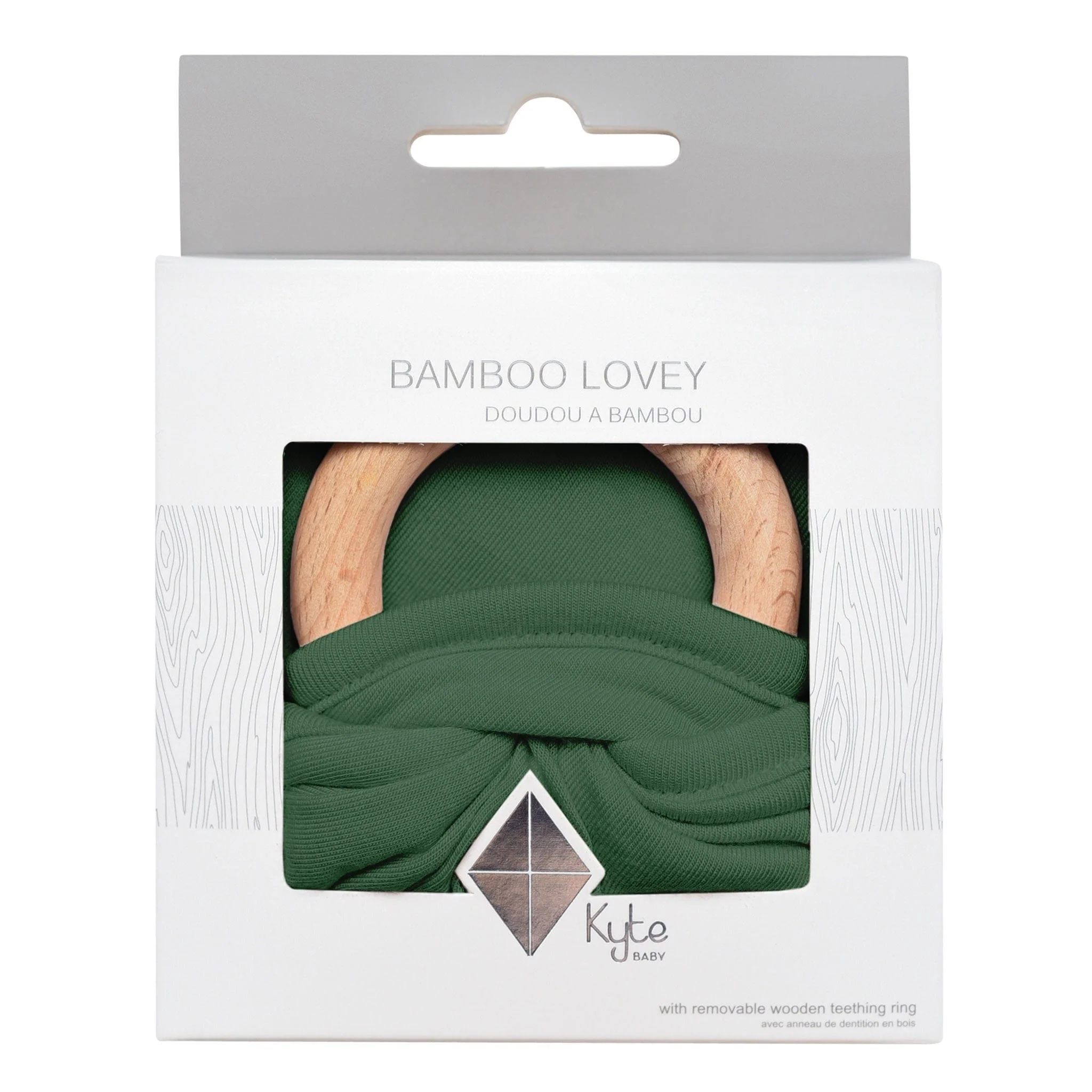 Lovey in Hunter with Removable Teething Ring | Kyte BABY