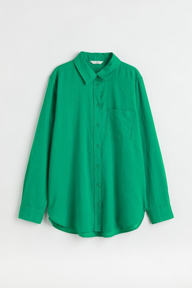 Linen-blend Shirt | H&M (US + CA)