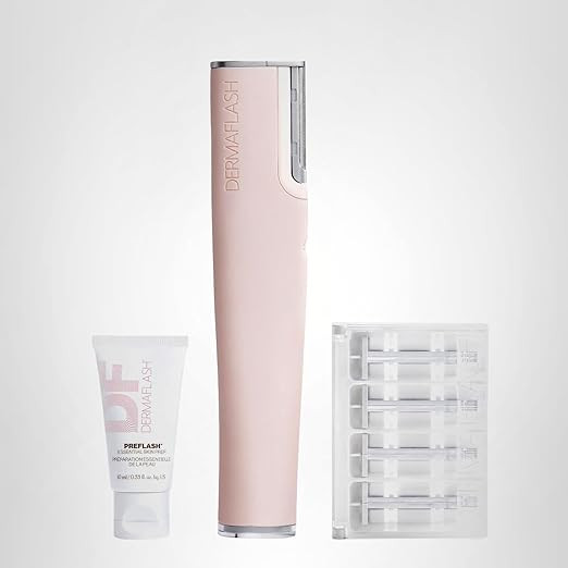 DERMAFLASH LUXE+ Sonic Dermaplaning Tool for Face Peach Fuzz Removal, Anti-Aging and Exfoliation | Amazon (US)