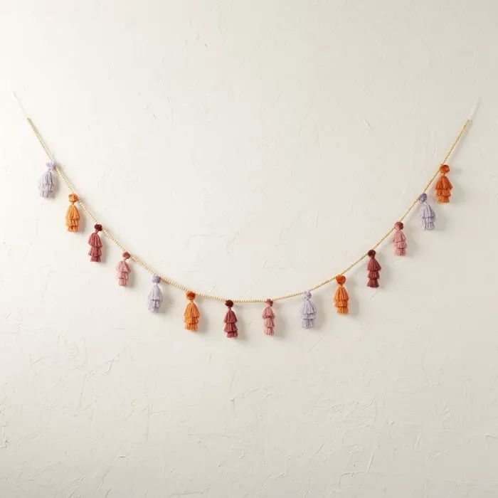 72" Warm Tassel Pom Beaded Garland - Opalhouse™ designed with Jungalow™ | Target