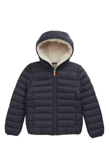 Save The Duck Kids' Rob Water Repellent Quilted Hooded Puffer Coat (Big Boy) | Nordstrom