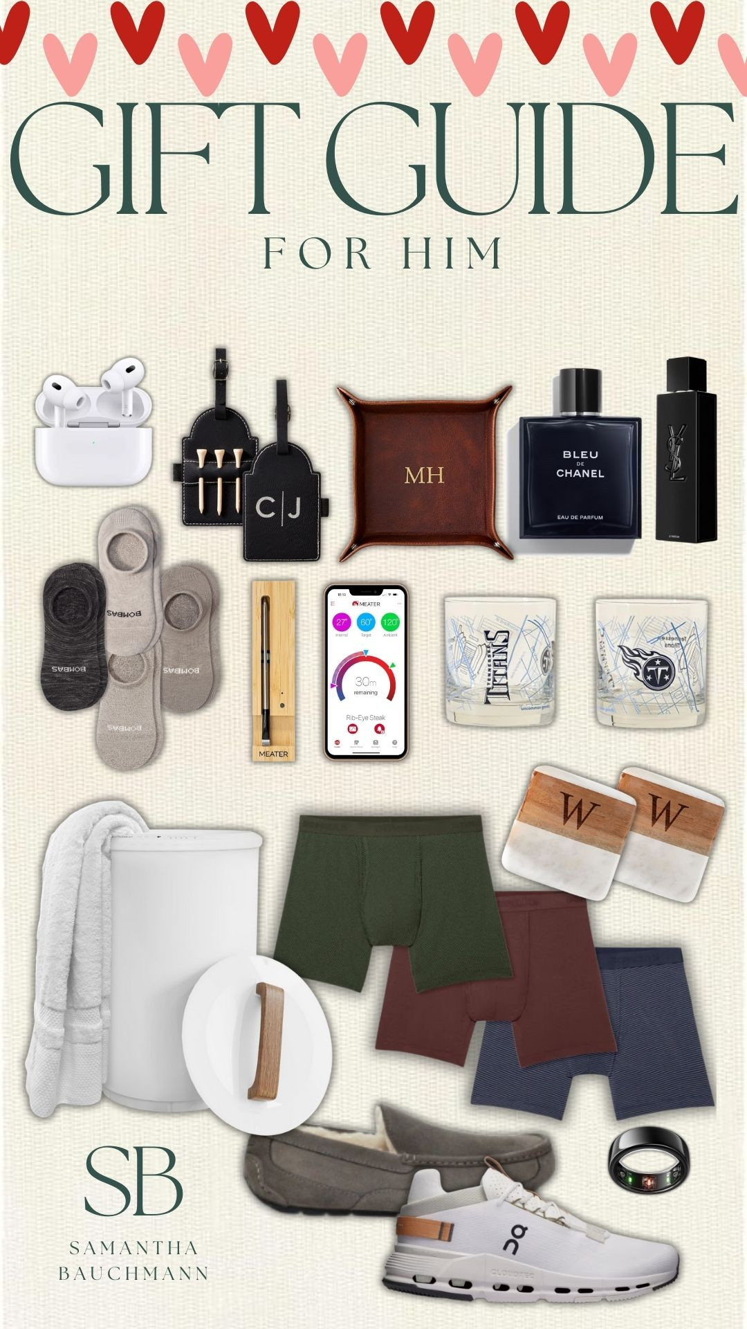 Valentine's Day Gift Guide: for Him 💘 

valentines day gift guide, gift guide for him, galentines, for him, gift ideas, personalized golf tees, cologne, bombas socks, tommy john underwear, Samantha Bauchmann 

 

#LTKGiftGuide #LTKSeasonal #LTKMens