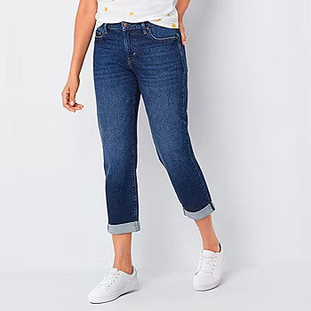 a.n.a Womens Mid Rise Boyfriend Jean | JCPenney