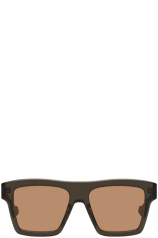 Brown Square Sunglasses | SSENSE