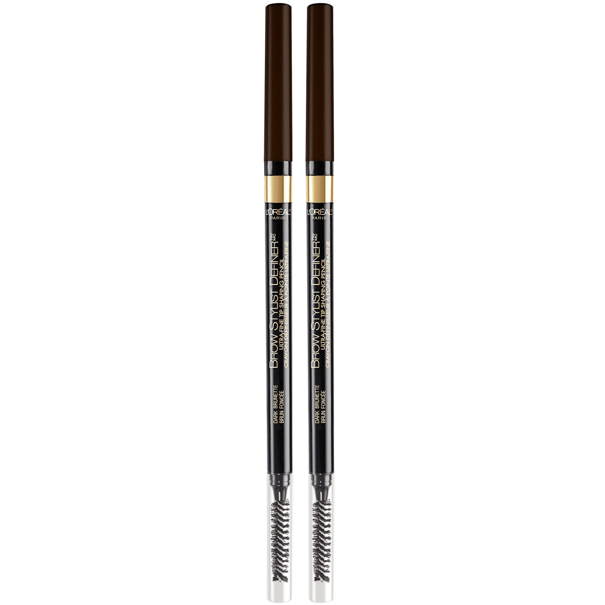 L'Oreal Paris Brow Stylist Definer Waterproof Eyebrow Mechanical Pencil, Dark Brunette, 2 COUNT | Walmart (US)