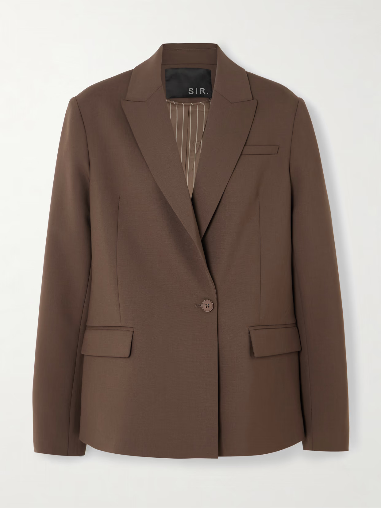 SIR. - Dylan Woven Blazer - Brown | NET-A-PORTER (US)
