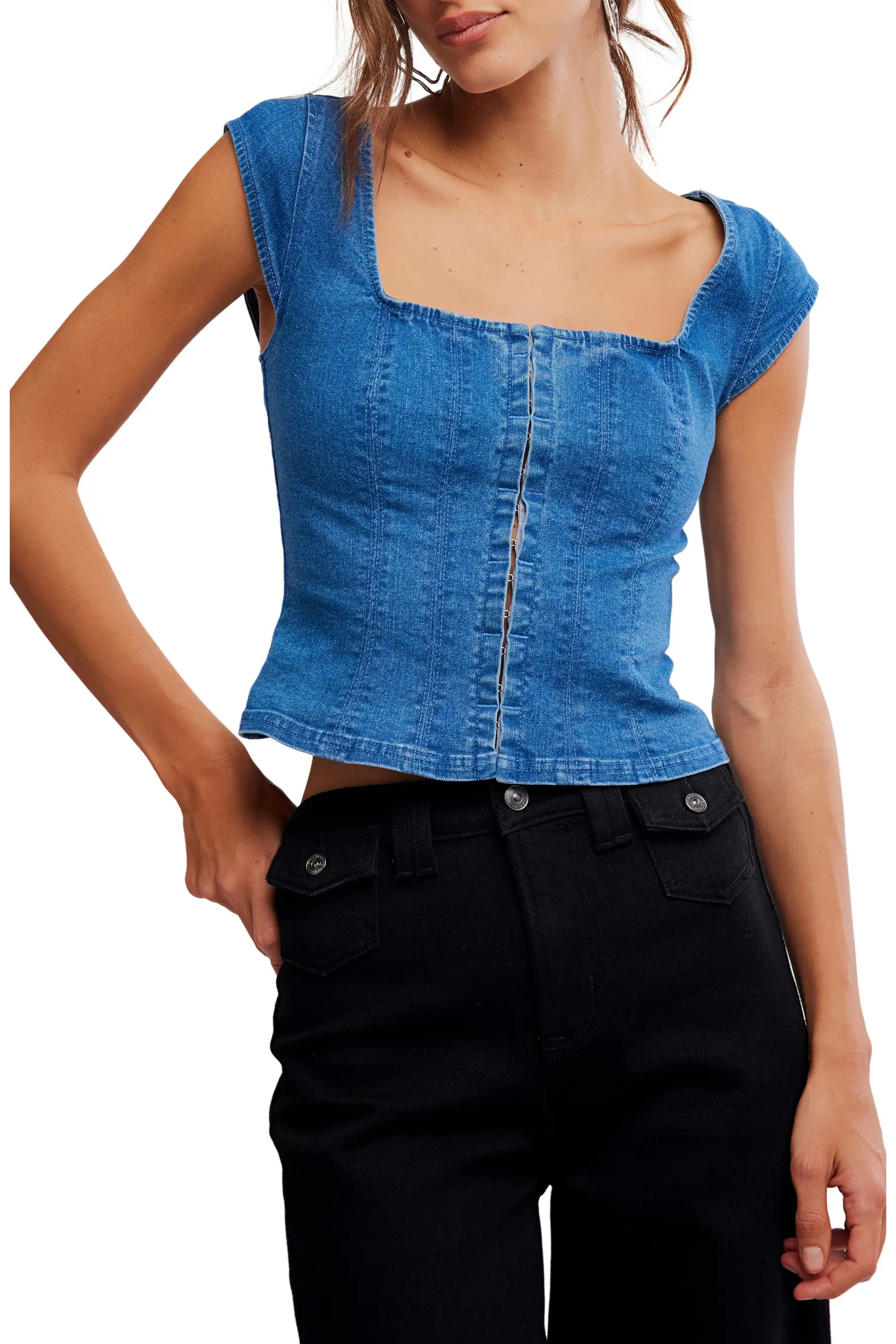Marilyn Denim Corset Top (Women) | Nordstrom | Nordstrom