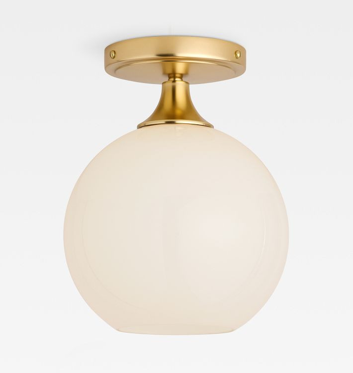 Poplar Semi-Flush Mount, Glass Shades | Rejuvenation