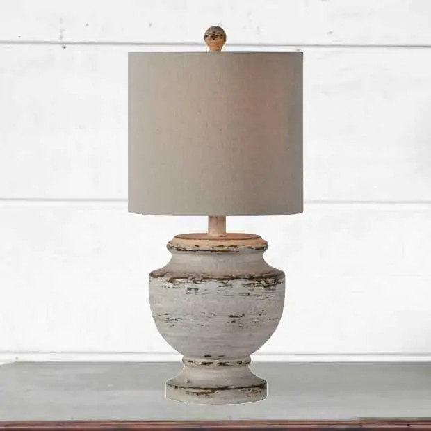 Classic Weathered Table Lamp | Antique Farm House