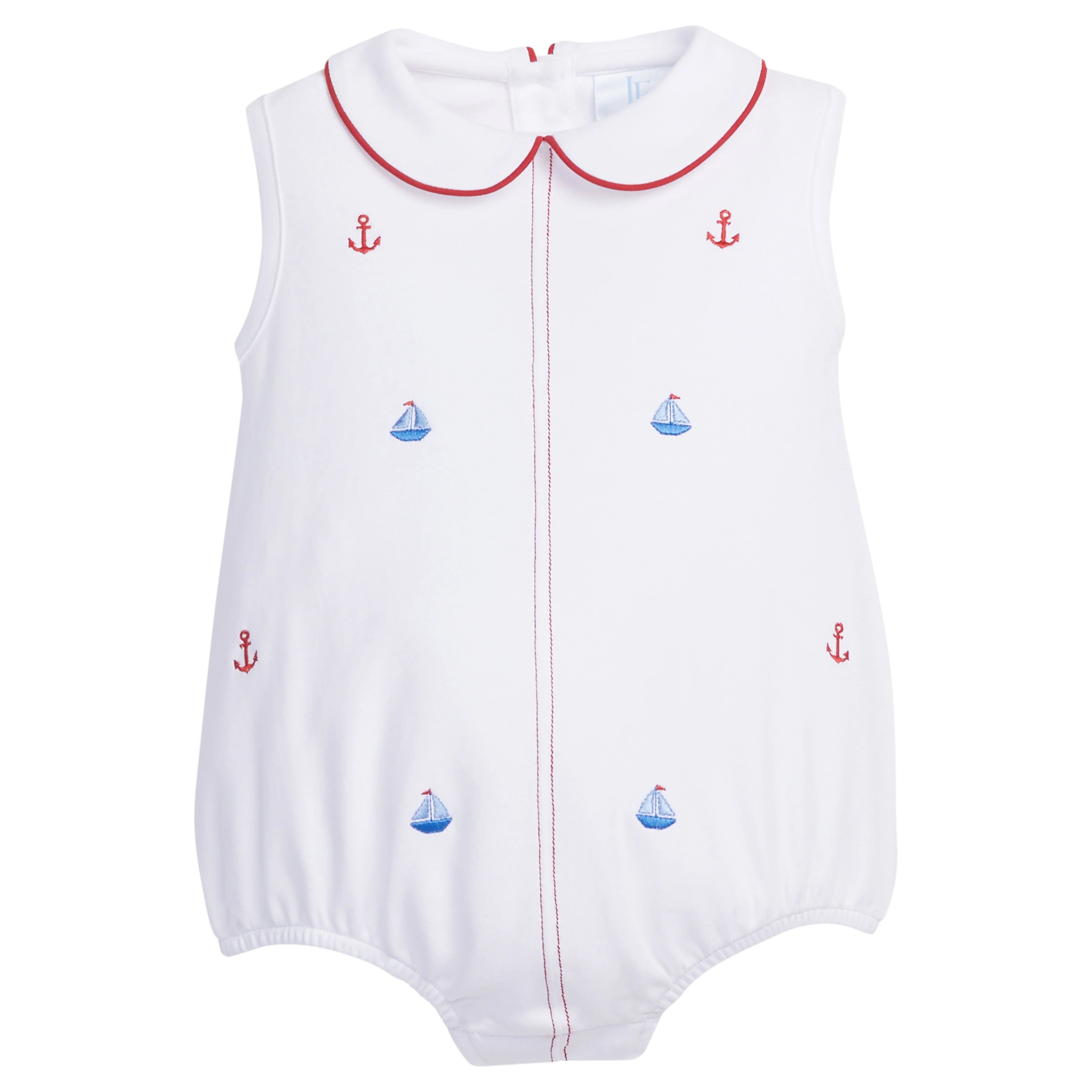 Baby Boy Nautical Bubble - Peter Pan Collar Outfit | Little English