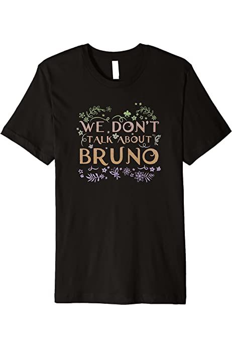 Disney Encanto We Don't Talk About Bruno Floral Quote T-Shirt | Amazon (US)