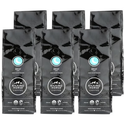 Kicking Horse Organic Decaf Dark Roast Whole Bean Coffee - Case of 6/10 oz | Target