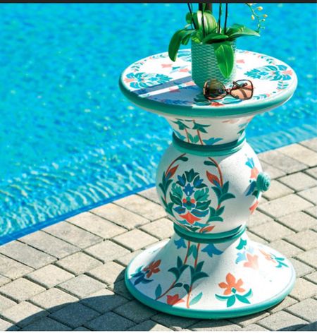 Umbrella side tables for outdoor patio furniture grandmillennial stylee

#LTKHome