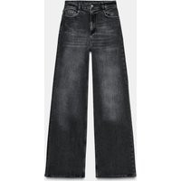 Zara - Zw Collection High-Waist Wide Leg Jeans - Gray - 27 (Us 4) - Woman | Zara US