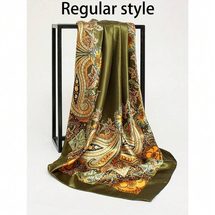 1pc Simple Printed Square Scarf, New Spring Fashion Bandana For Women, Can Be Used As Belt,Bag De... | SHEIN