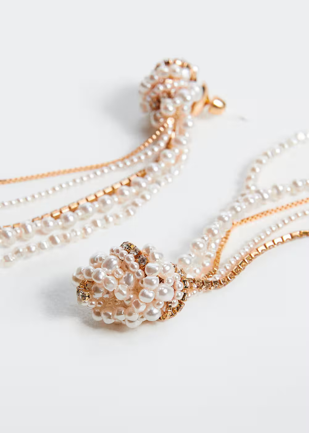 Pearl cascade earrings | MANGO (US)