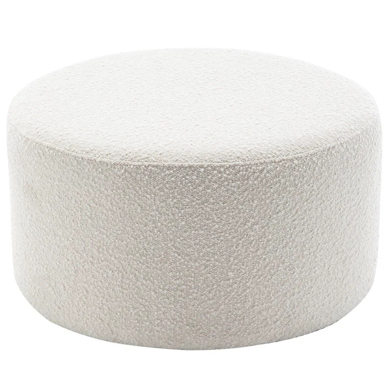 Wade Logan® Brichelle 24'' Wide Modern Round Upholstered Ottoman & Reviews | Wayfair | Wayfair North America
