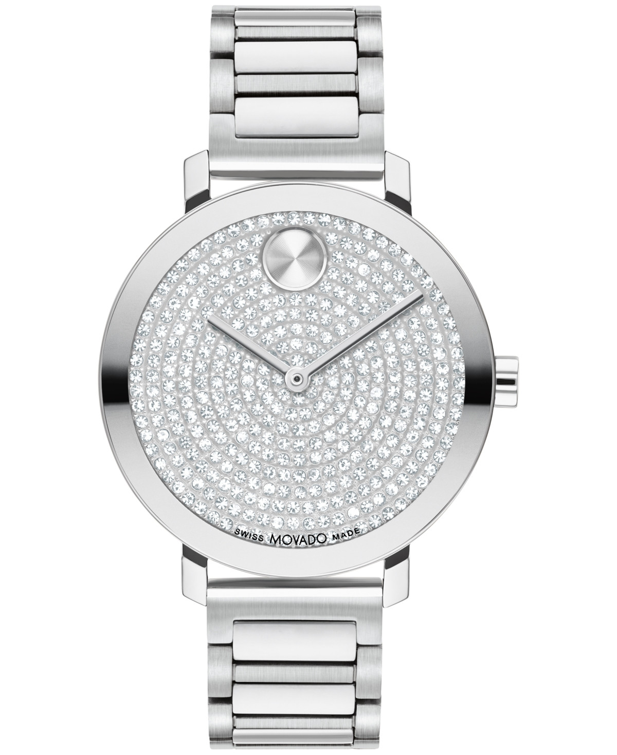 Movado Women's Bold Evolution 2.0 Swiss Quartz Silver-Tone Stainless Steel Watch 34mm - Silver-Tone | Macy's