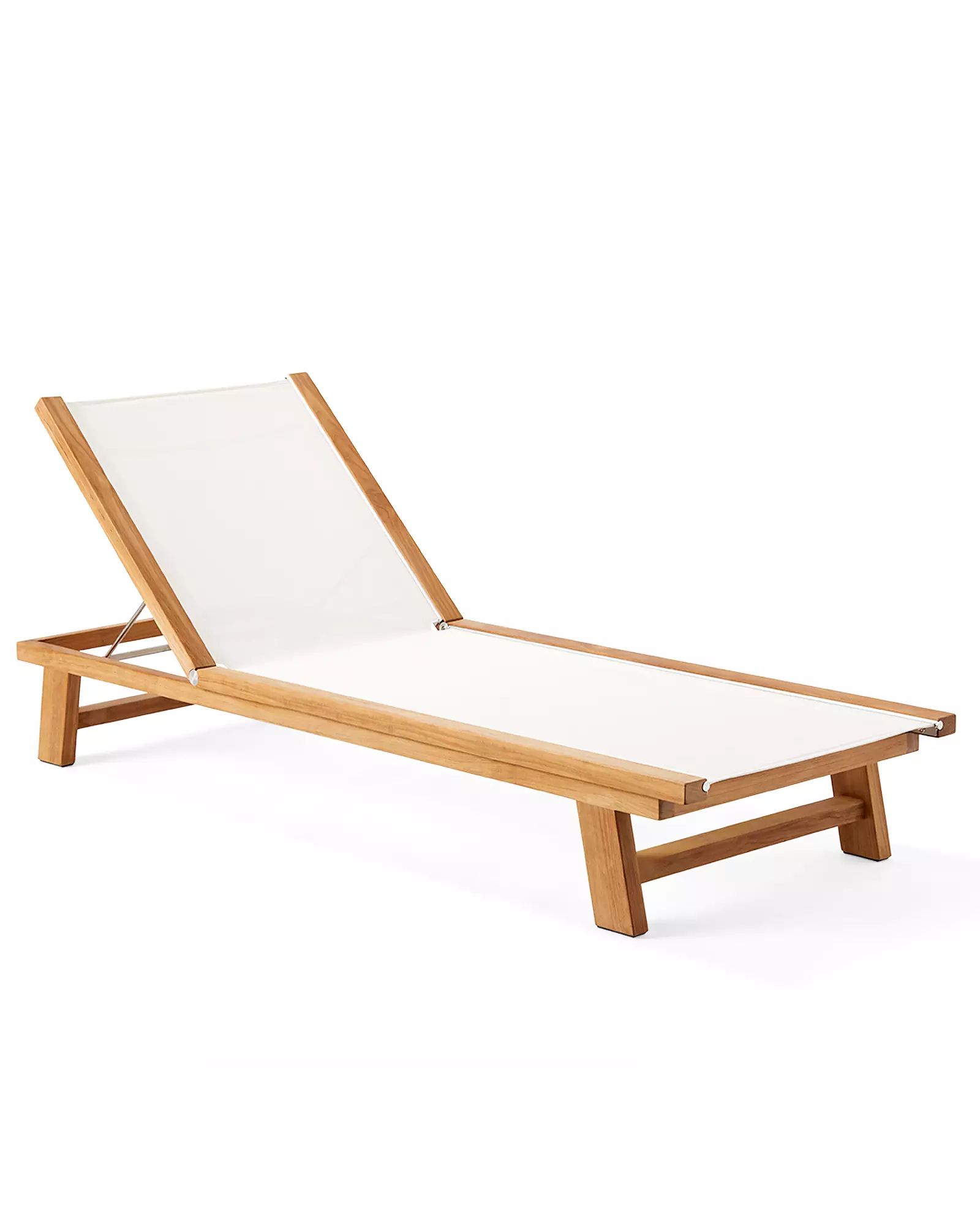 Corsica Teak Chaise | Serena and Lily