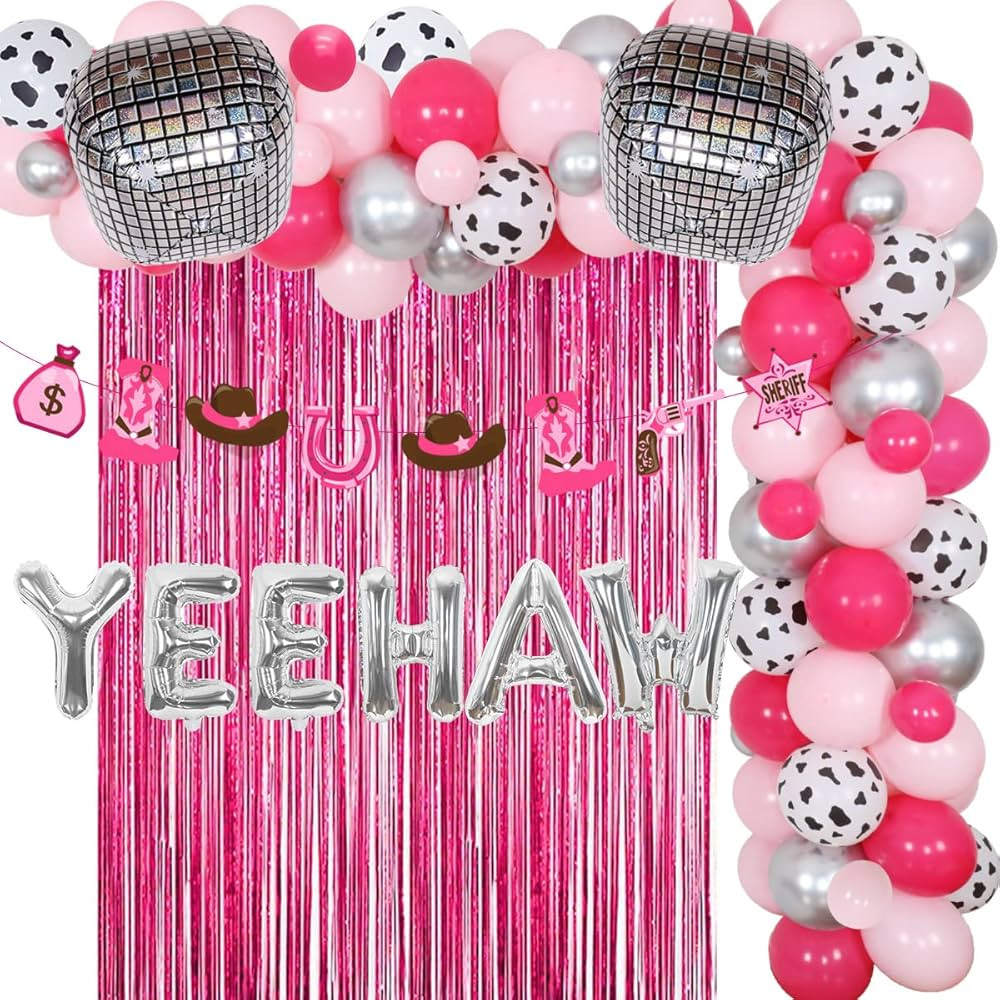 Western Cowgirl Party Decorations YEEHAW Bachelorette Balloon Garland Kit Nashville Bachelorette ... | Amazon (US)