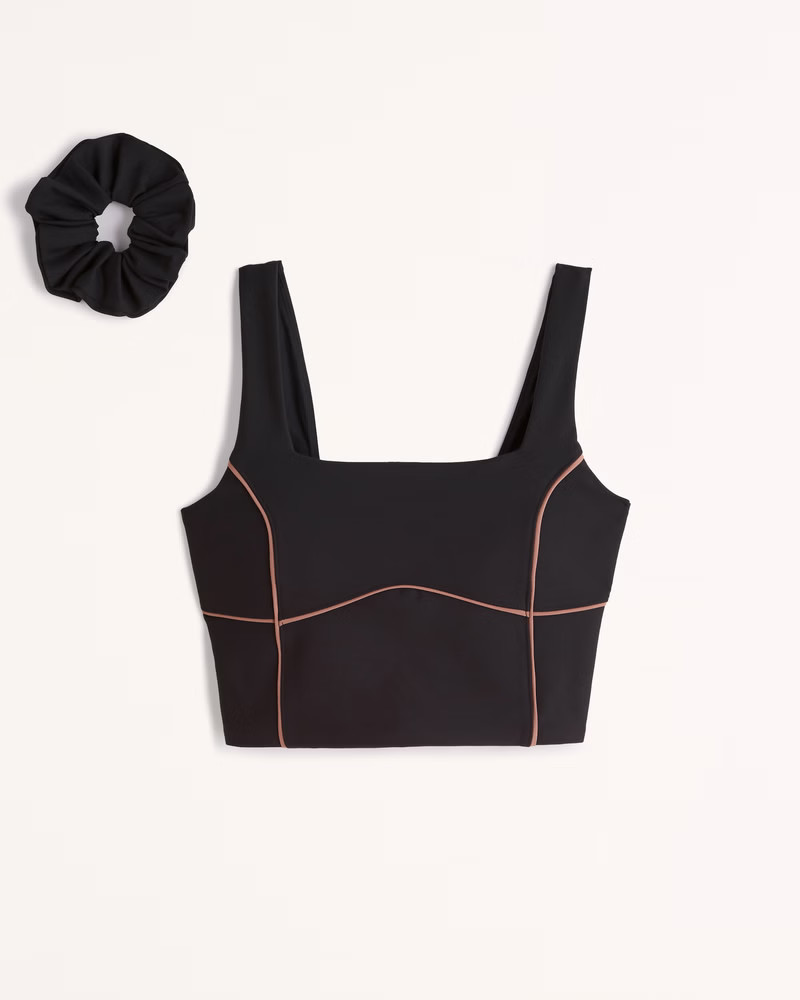 YPB sculptLUX Squareneck Slim Tank | Abercrombie & Fitch (US)