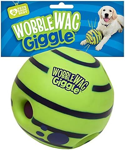 Wobble Wag Giggle Ball, Interactive Dog Toy, Fun Giggle Sounds When Rolled or Shaken, Pets Know Best | Amazon (US)