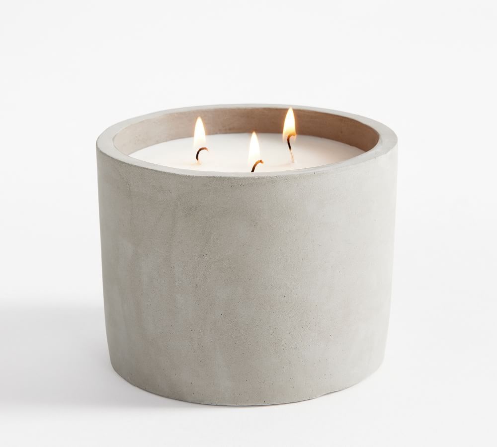 Citronella Abbott Candle, Cement, Medium 5X5 | Pottery Barn (US)