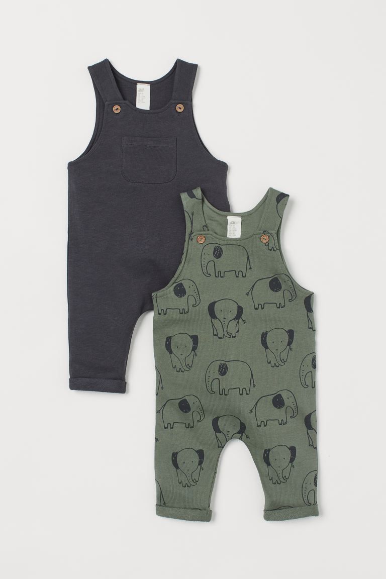 2-pack Cotton Overalls | H&M (US + CA)