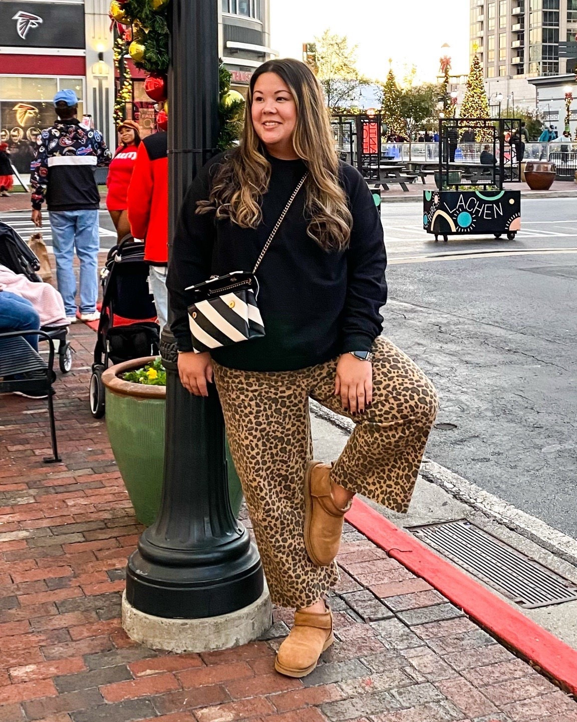 Casual ootd. Outfit idea for the cold weather. 
Uggs, leopard jeans, 

#LTKFindsUnder50 #LTKOver40 #LTKMidsize