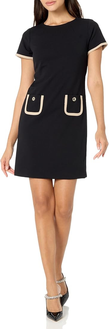 Tommy Hilfiger Women's Classic Scuba Crepe Two Pocket Dress | Amazon (US)