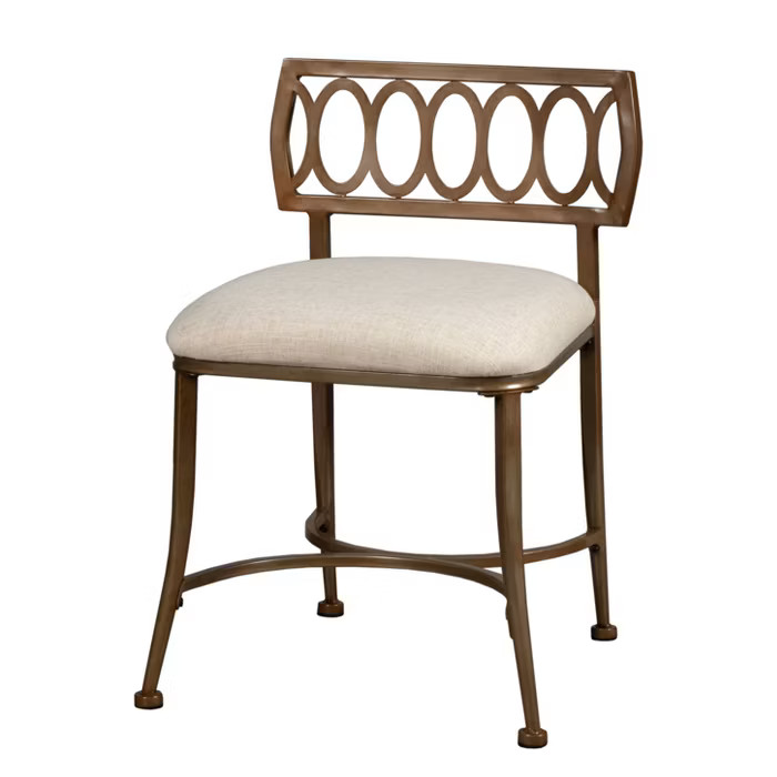 18" Canal Street Metal Vanity Stool - Hillsdale Furniture | Target