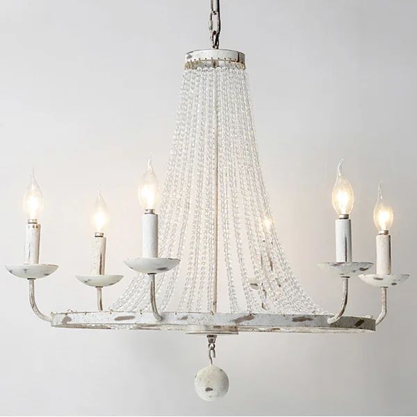 Nilgun 6 - Light Candle Style Empire Chandelier with Beaded Accents | Wayfair North America
