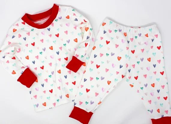 Valentine Heart Pajamas  Valentines Day  Kids Pajamas  | Etsy | Etsy (US)