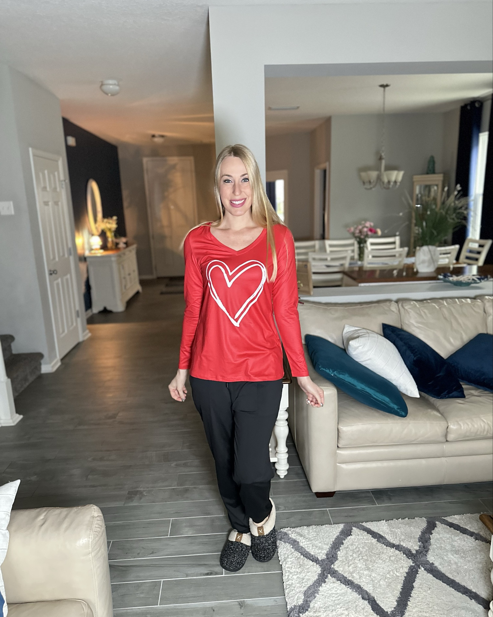 Red hearts valentines top
❤️  such a cute shirt, stretchy and fun to wear for love day 
❤️ I am wearing size small, it fits true to size


#LTKStyleTip #LTKFindsUnder50 #LTKFindsUnder100