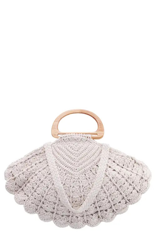 Nina Unity Crochet Shell Clutch in Ivory at Nordstrom | Nordstrom