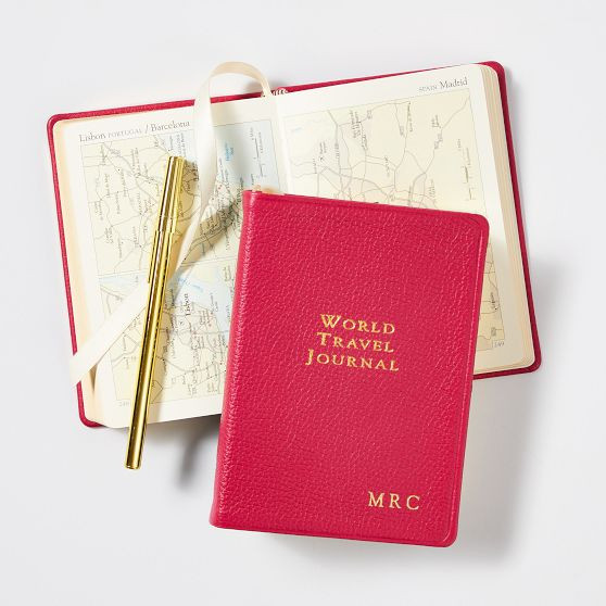 Leather Bound World Travel Journal | Mark and Graham