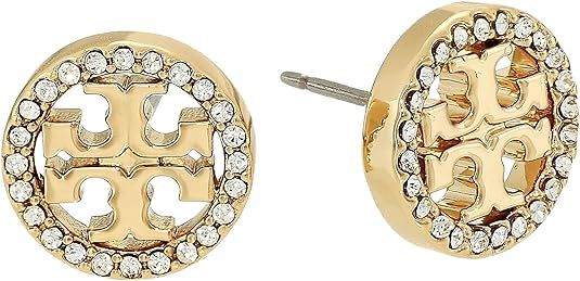 Tory Burch Women's Miller Pave Stud Earrings | Amazon (US)