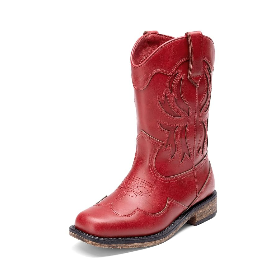 DREAM PAIRS Toddler Cowboy Boots Cowgirl Boots for Girls Square Toe Mid Calf Boys Western Fashion... | Amazon (US)