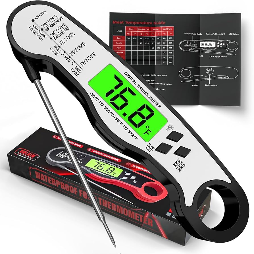 AWLKIM® Meat Thermometer Digital - Fast Instant Read Food Thermometer for Cooking, Candy Making,... | Amazon (US)