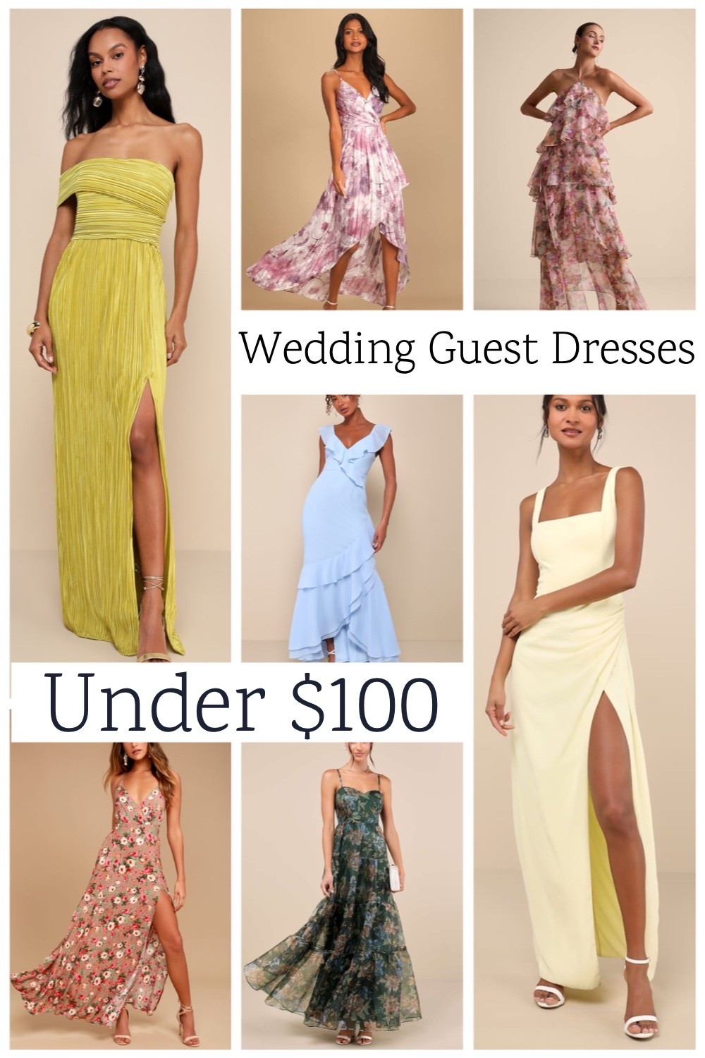 Summer long wedding guest dresses under $100 at Lulus. 

Special occasion dress, prom dress, wedding guest dress, formal dress, colorful full length dress, bridesmaid dress, bridal party dress, Lulus dress, outdoor wedding, garden party, summer wedding, semi formal party dress, event dress.

#LTKWedding #LTKSeasonal