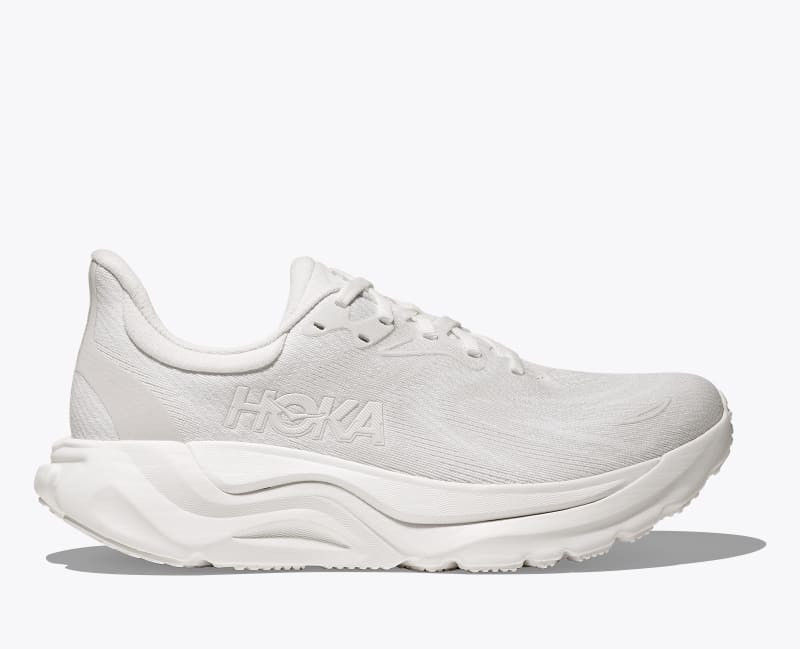 HOKA Women's Arahi 8 Shoes in White/White, Size 8 | Hoka One US